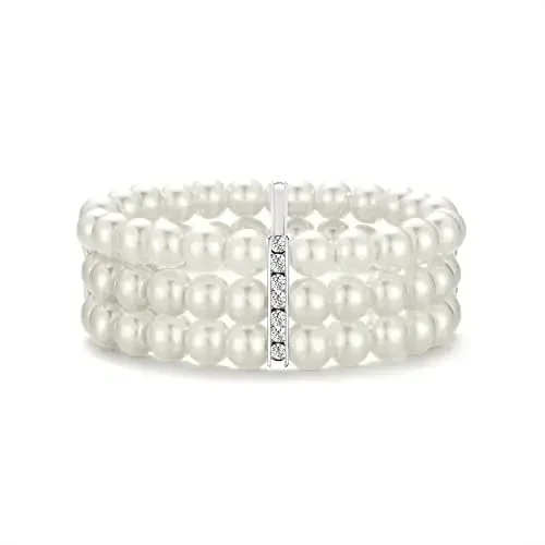 Fashion Pearl Handmade Multilayer Jewelry Bracelet Simple Party Beaded Diamond Round Bracelet Girls Graduation Gift