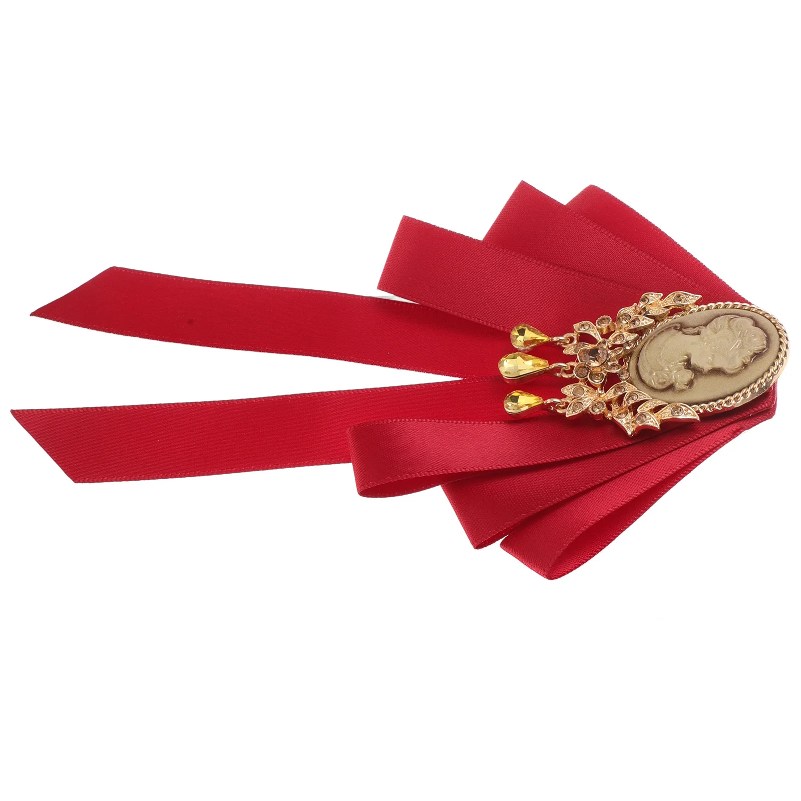 

Big Bowknot Brooch Pre-Tied Bow Tie for Women Elegant Lapel Pin Clothing Accessory Fashion Large Brooch Pin for Dress Hat Suit