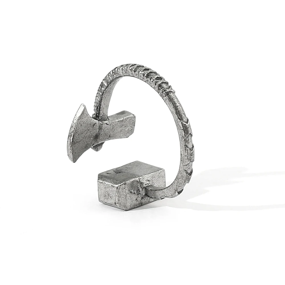 Superhero Rings Avengers Mjolnir Opening Adjustable Rings for Men Vintage Fashion Decoration Accessories Gift