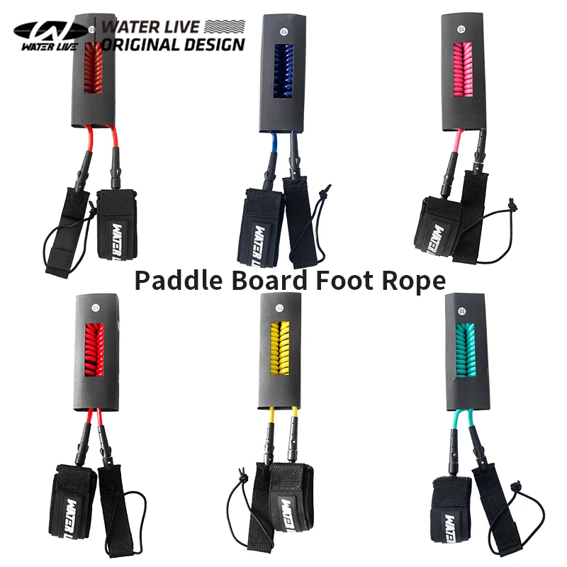 WATERLIVE Surfing Safety Equipmen Ultralight 213cm/304cm Aquatic Safety Foot Rope Special Accessories For Sup Surfboard 6-Colors