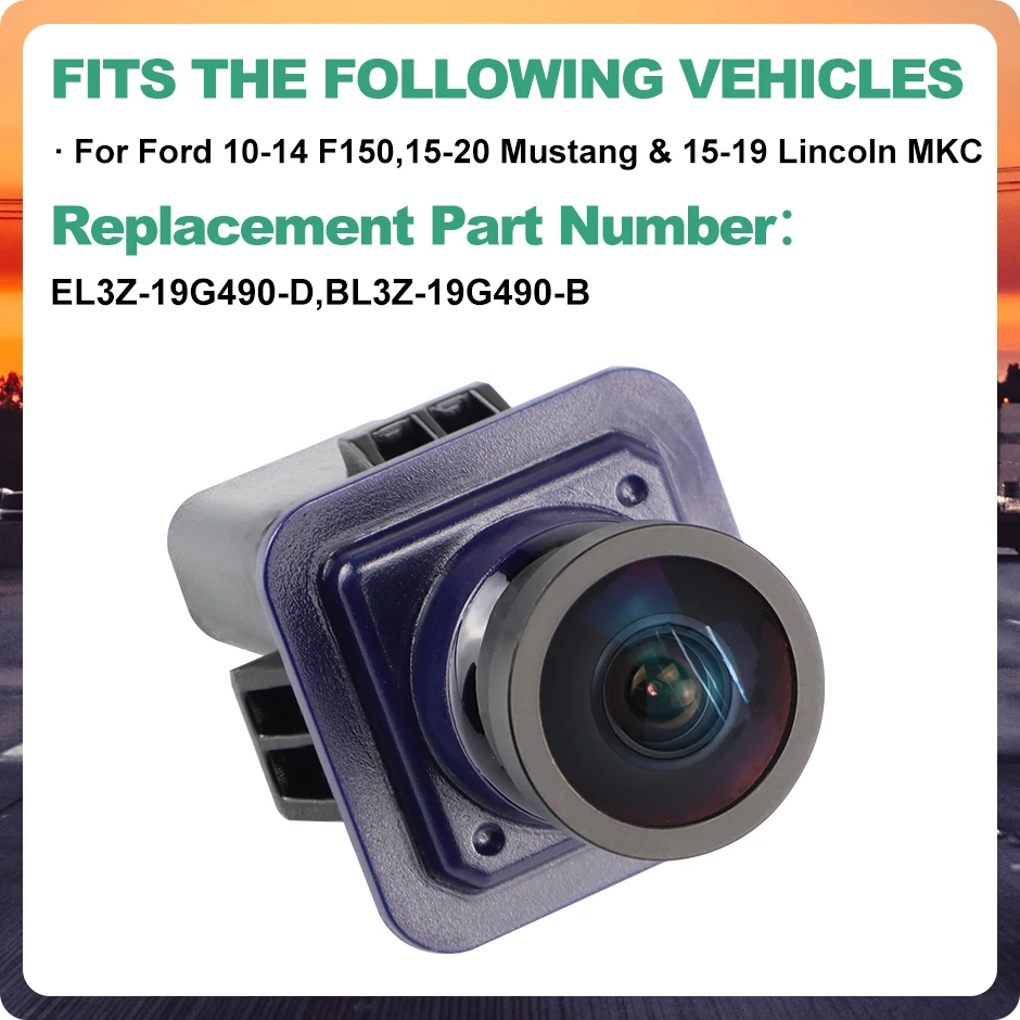 GreenYi Rear View Camera For Ford F150 2010-2014 Mustang 2015-2020 & Lincoln MKC 2015-2019 OEM: EL3Z-19G490-D BL3Z-19G490-B view 3