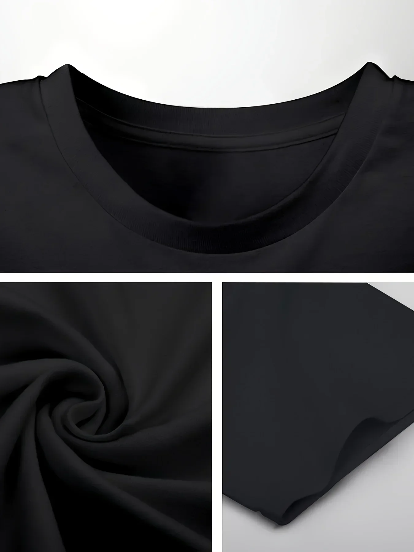 تي شيرت GORGORTH المعدني الأسود - قميص كاجوال مطبوع بأكمام قصيرة للرجال والنساء