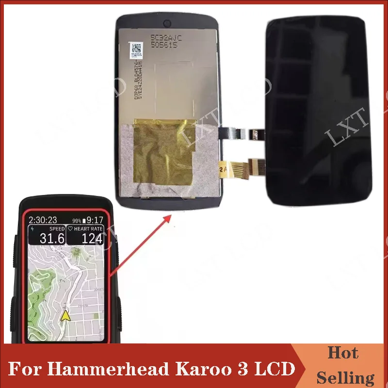 Original LCD With Touch Screen For Hammerhead Karoo 3 Bicycle GPS Computer LCD Screen Parts Replacement