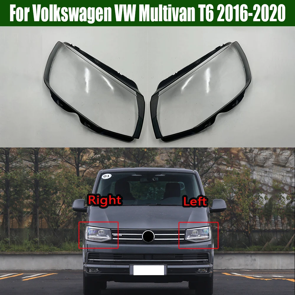 

For Volkswagen VW Multivan T6 2016-2020 Headlamp Cover Transparent Lamp Shade Shell Lens Plexiglass Replace Original Lampshade