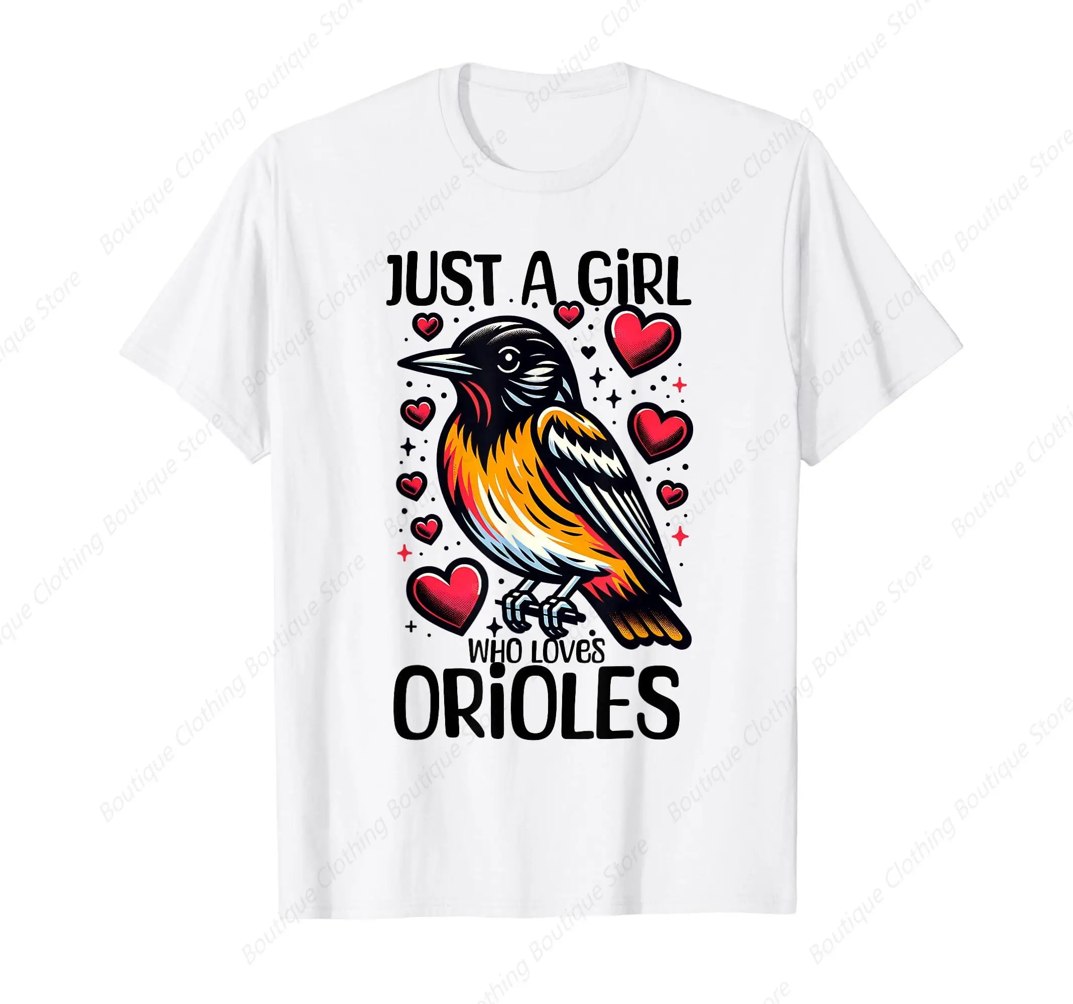 Vintage Just A Girl Who Loves Orioles Tee for Her T-Shirt