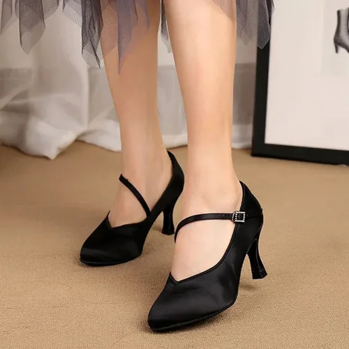 Zapatos de baile Laitn modernos de tacón alto para adultos, práctica de baile estándar nacional profesional, zapatos de baile de vals para mujeres, Flamenco