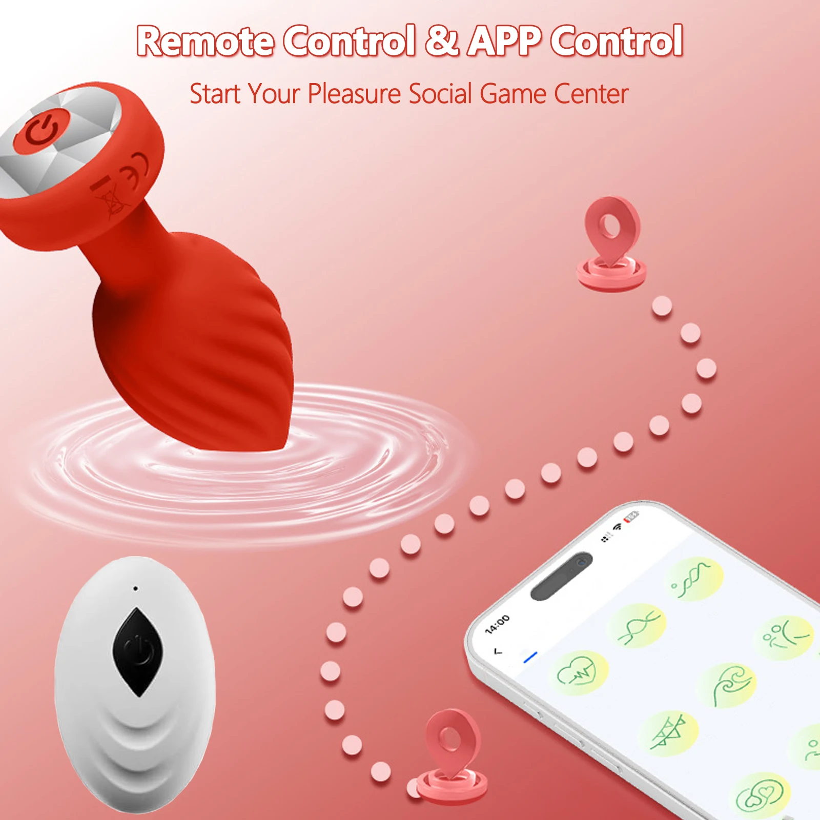 APP التحكم المكونات الشرج هزاز سماعة لاسلكية تعمل بالبلوتوث بعقب المكونات جهاز تدليك للبروستاتا محفز الإناث الاستمناء الكبار مثلي الجنس الجنس لعب #4