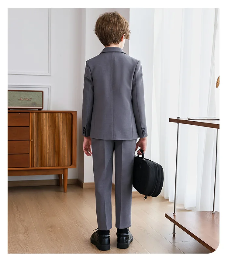 Kinderanzüge, Britische Gentlemen-Anzüge für Jungen, Geburtstagsanzüge für Jungen, Blazer für Blumenjungen bei Hochzeiten, Kostüme für Klavierauftritte A5045 – Detail 9