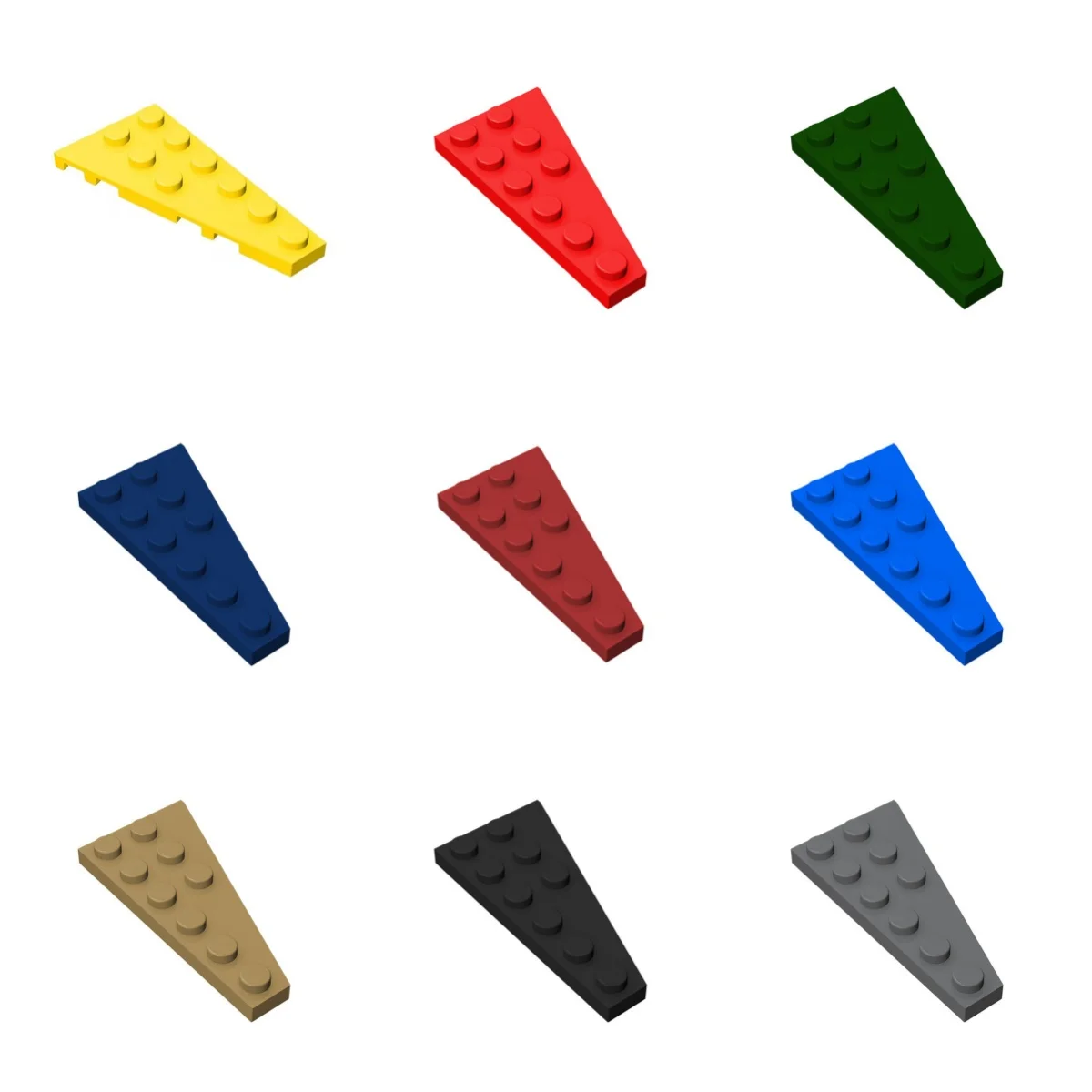 10pcs 54384 Small Particle Snap Blos ible with Domestic Accories 3x6 W Plate (Left) Toy for Ages 4+