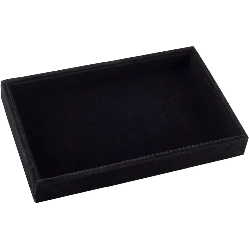 Vitrine empilable de bijoux en velours noir, présentoir à bijoux, colliers PmotBracelet, bague, évaluateur, présidence, 8.94 "x 5.7" x 1.1 ", 1 pièce