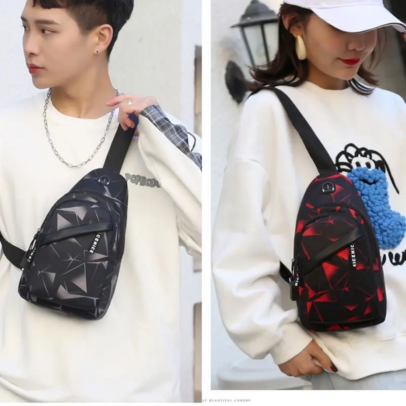 Brusttasche, lässige wasserdichte Umhängetasche für Herren, trendige Sporttasche, multifunktionale kleine Tasche, Umhängetasche – Detail 10