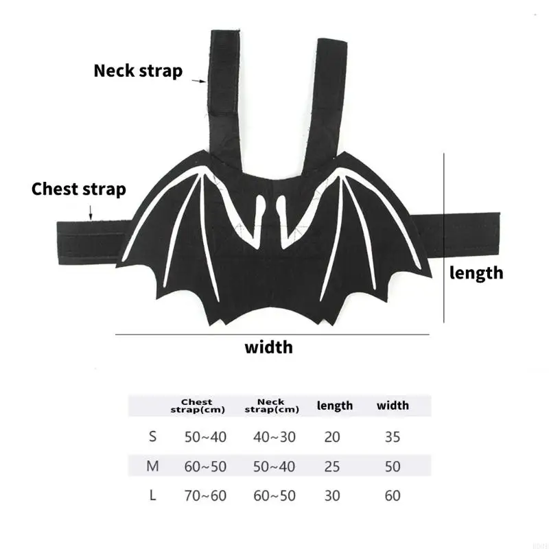 Fashion Cats Clothes Bat Wing Funny Dog Costume Artificial Wing Pet Cosplay Props Halloween Christmas Cats Costume B03E