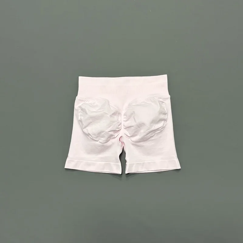 HISTELLO Sportshorts mit niedriger Taille, einfarbig, nahtlos, Po-Lifting, hohe Dehnbarkeit, atmungsaktiv, für Yoga, Fitness, Workout – Detail 10