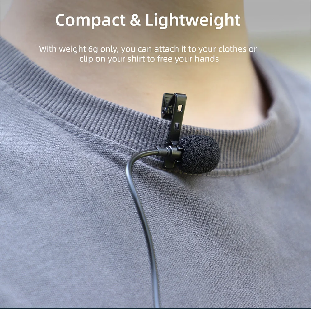 Mini micrófono USB profesional, micrófono externo con Clip para Insta360 One X2/Insta36 X3, accesorios para cámara deportiva