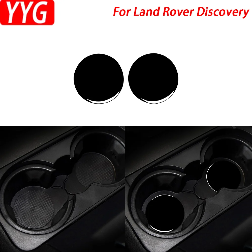 

For Land Rover Discovery 4 2010-2016 Car Accessories Interior Water Cup Mat Cover Trim Sticker Modification Gloss Black Plastic