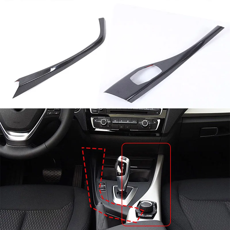 

For BMW 1 2 Series F20 F21 F22 F23 2012-2018 Real Carbon Fiber Car Multimedia Panel Decoration Stickers Car Accessories