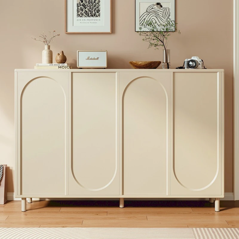 

Cream style dining side cabinet integrated living room household kitchen cabinet locker storage sideboard weiß Furniture
