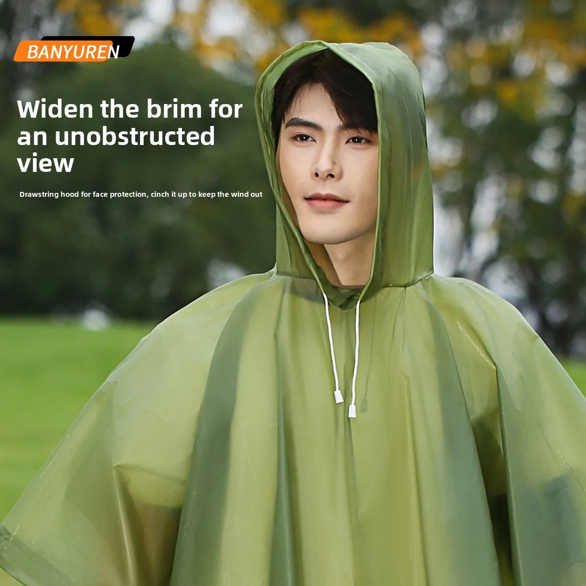معطف واق من المطر طويل وشفاف وسميك، للجنسين، للاستخدام مرة واحدة، للبالغين، مقاس كبير، محمول، مناسب للمشي لمسافات طويلة والسفر #4