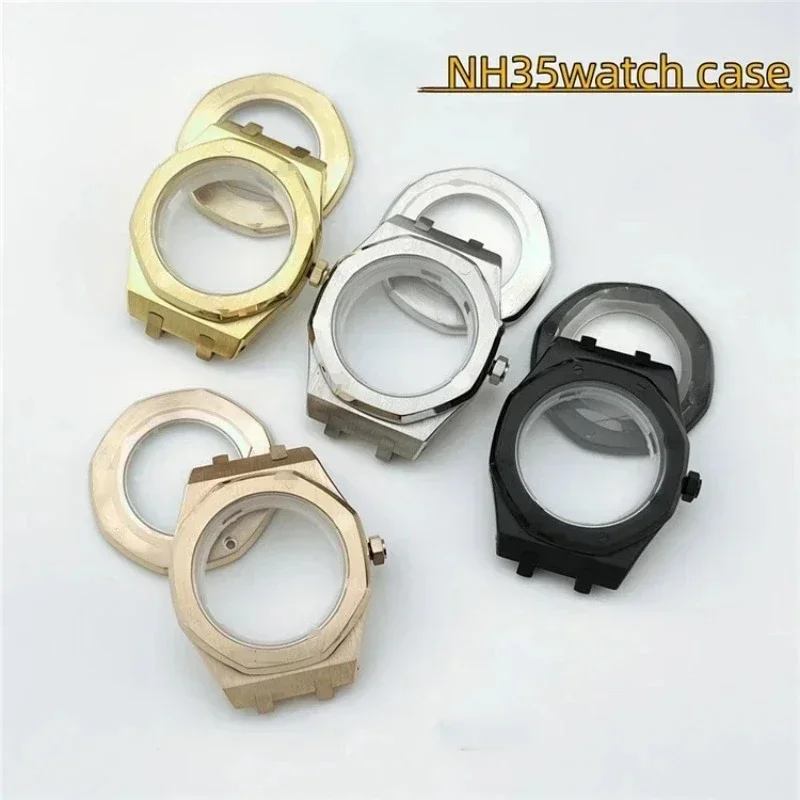 

42mm NH35 Case for Royal Oak Watch Parts Mechanical Case Suitable for NH35 NH36 Movement Modified Tape Belt Case Repair DIY AP