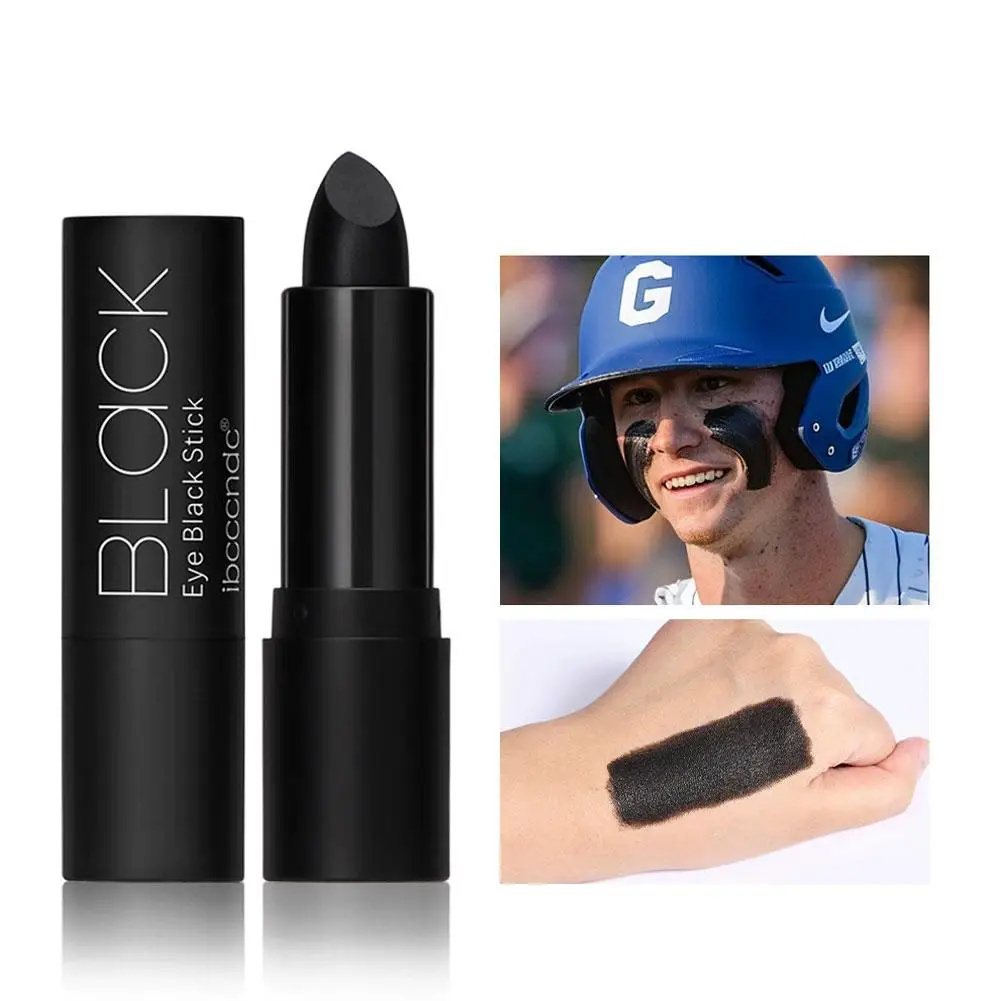 Halloween Eye Black Stick Face Paint Stick Waterproof Sweat Resistant Sports Makeup for Football Baseball Cosplay 3.8g