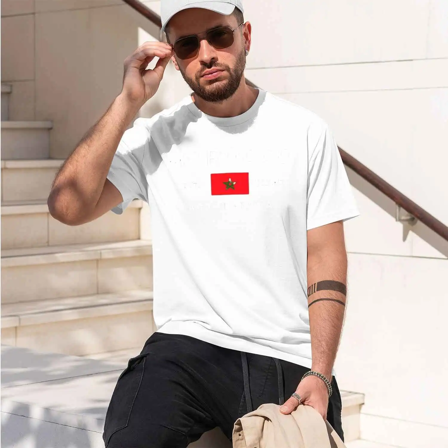 Morocco Afr T-shirt Men Moroccan Flag T Shirt d Graph Tees Short-sve Man Clothing Streetwear 2026 New Model Short-sleeve crewnec