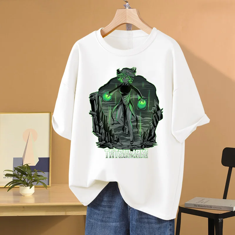 Anime ONE PUNCH MAN Tatsumaki Print T Shirt Couple student street sports casual T-shirt