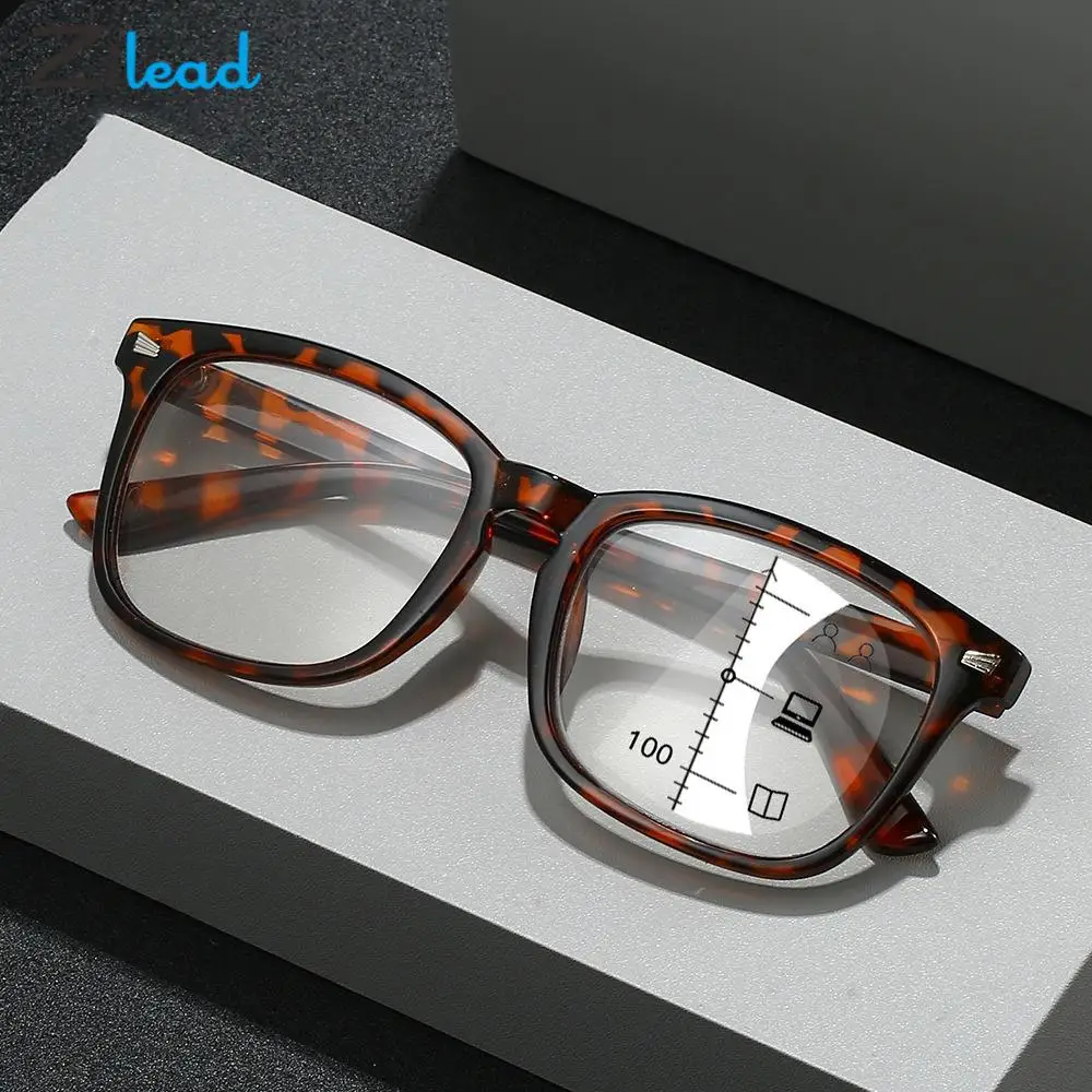 

Zilead Retro Anti Blue Light Multifocal Reading Glasses Women Men New Smart Zoom Near And Far Dual-purpose Presbyopic Eyewear