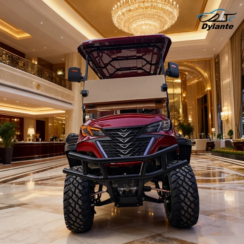 Electric Golf Cart 4KW Motor Lithium Battery Electric Utility Golf Cart Vehicle Independent Suspension For TranSporTing Tourists