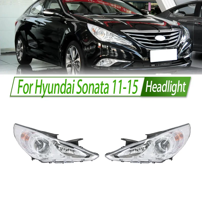 

Для Hyundai Sonata 11-15 галогенная фара в сборе в стиле OEM, цоколь для передней фары, замена Plug & Play