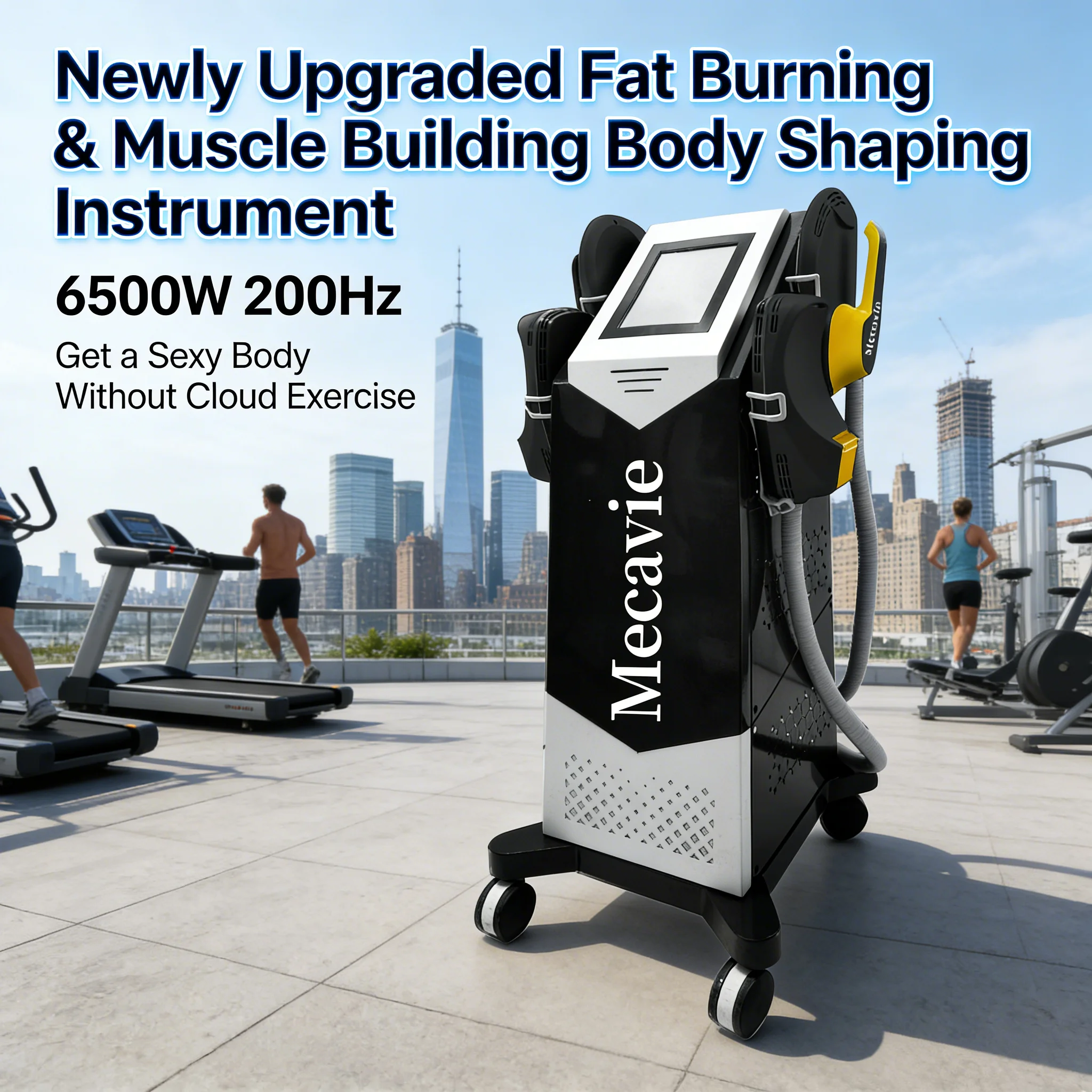 Commercial RF EMS Slimming Device Multi-handles Muscle Stimulation Fat Burning Butt Lifting Body Contouring Salon Use Machine