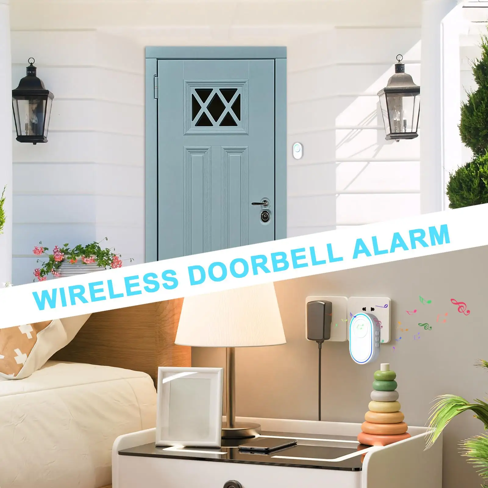 تنبيه باب قارع الأجراس، نظام ترحيب لاسلكي ذكي، تنبيهات، جهاز إشعار الدخول لمتجر الأعمال المنزلية