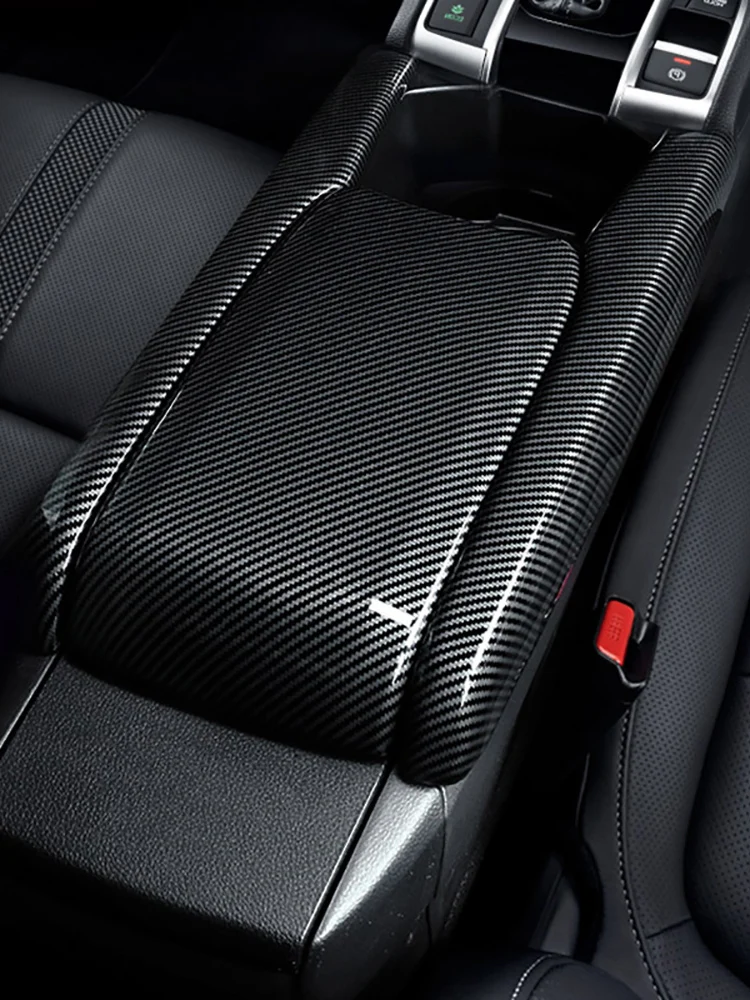 3pcs Central Armrest Box Decor Panel Trim Covers For Honda Civic 2016 2017 2018 2019 2020 2021 Car inner decorative accessories view 4