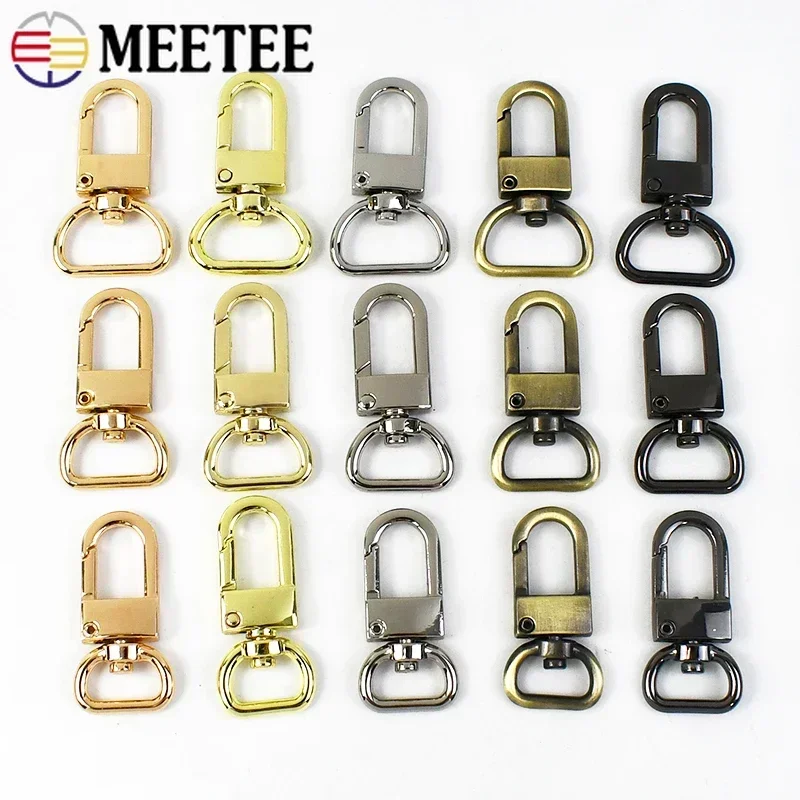 5/10/20Pcs 13/16/19mm Metal Buckle for Bag Straps Swivel Lobster Clasp Spring Snap Hook D Ring Tail Carabiner Hardware Accessory
