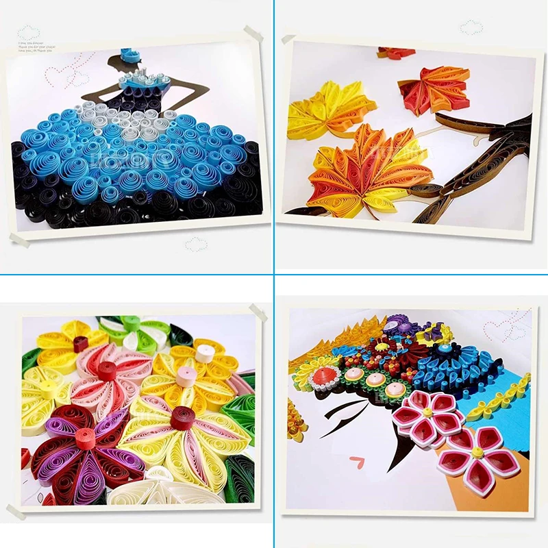 900 Strips Quilling Strips Size Is 5mm X 53cm For Decorate Home