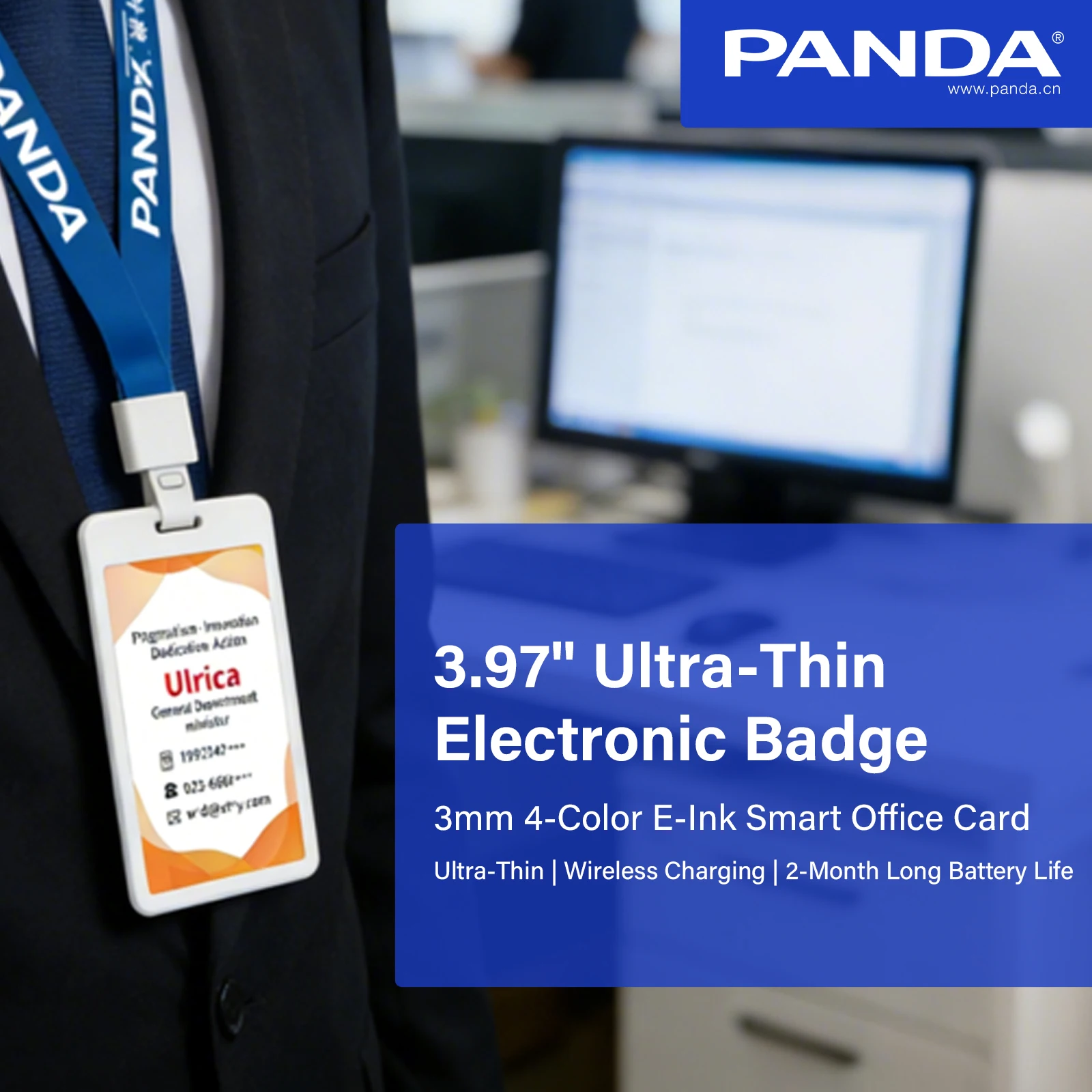 

Электронный дисплей PANDA 3.97 дюйма, 4 цвета, для студенческих удостоверений, бейджей сотрудников, выставочных именных бейджей, электронных ценников ESL, электронных бейджей