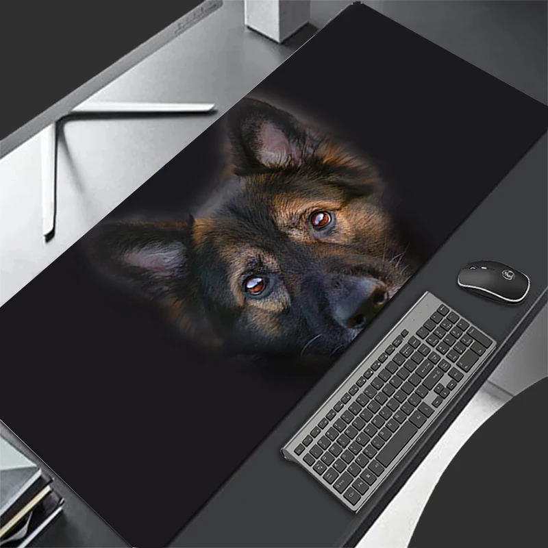 Large Gaming Mousepads German Shepherd Dog Mouse Pad Computer Mouse Mat Multi-size Desk Pads For PC Keyboard Mats Table Rug