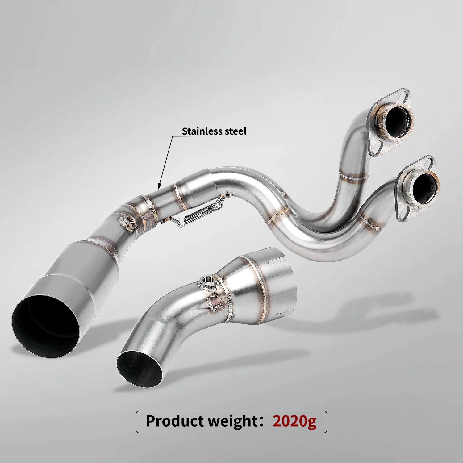 Slip on Exhaust Muffler Sensor Front Middle Connection Link Pipe for ER6N Versys 650 Z650 Ninja 650 2023 to 2025 Years