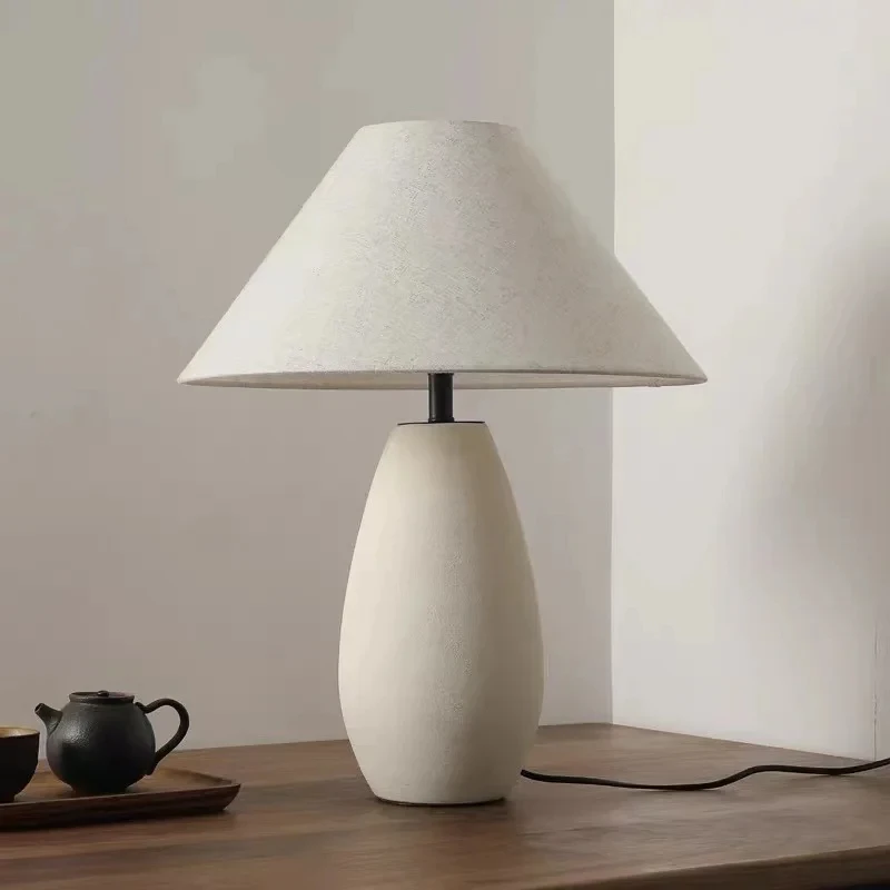 Good Handmade Ceramic E27 Table Lamp Japanese Style Bedroom Bedside Decoration Wabi Sabi Retro Nordic Table Lights MN07SW