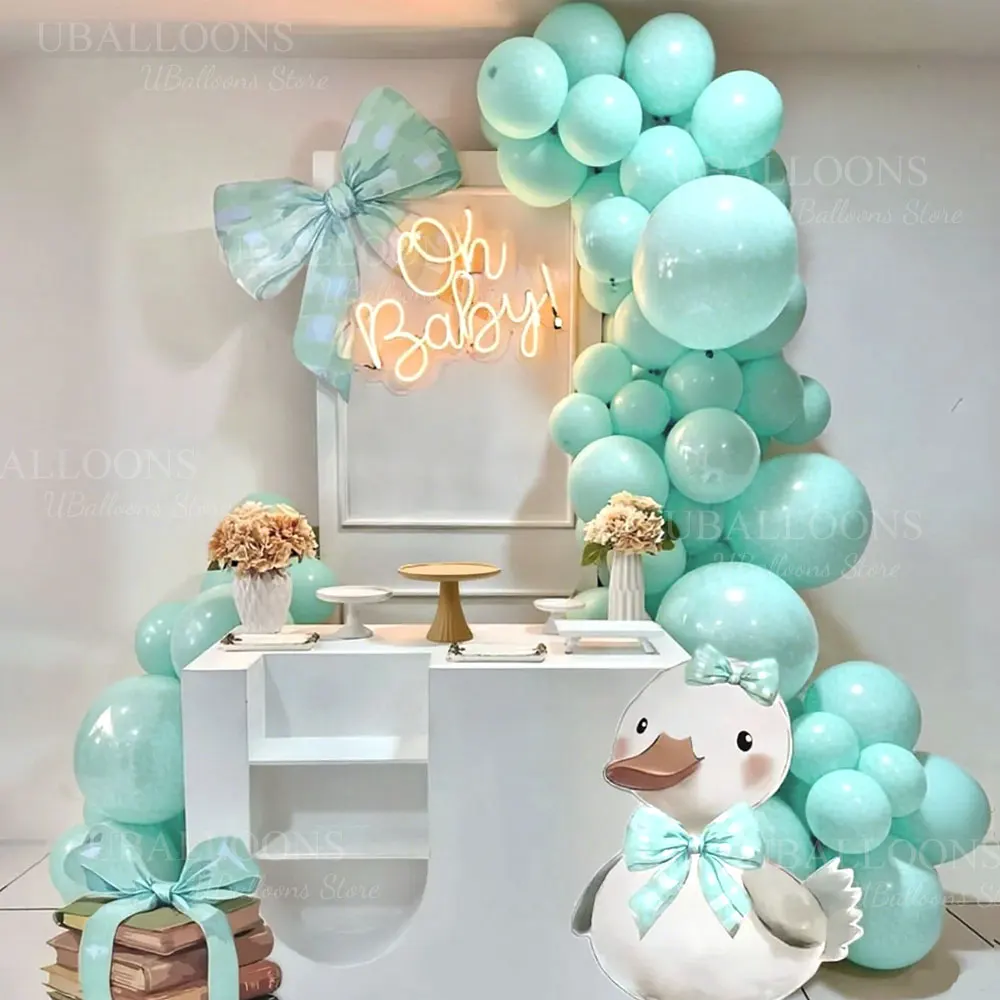

Light Teal Balloon Arch Kit 5/10/12/18Inch Turquoise Pastel Pastel Teal Balloons Garland for Birthday Baby Shower Wedding Decor