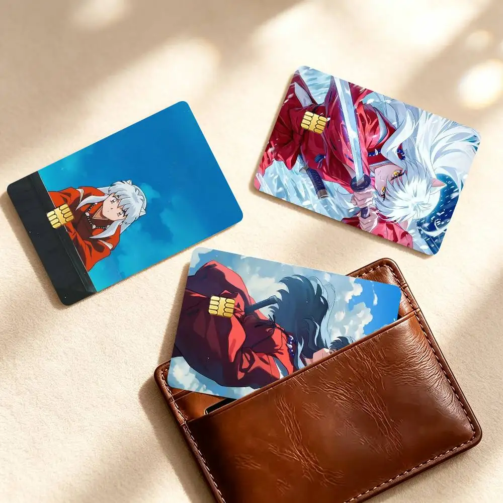 I-Inuyasha Anime  Credit Card HD Stickers Small Chip Waterproof Sticker Game Card Decal Gift