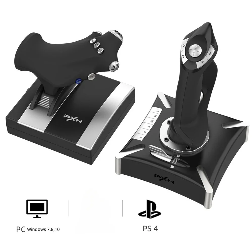 PXN-2119II PRO Flug-Joystick Vibrations-Spielcontroller Gaming-Flugsteuerungssimulator Unterstützt PC PS4 Flugsimulation