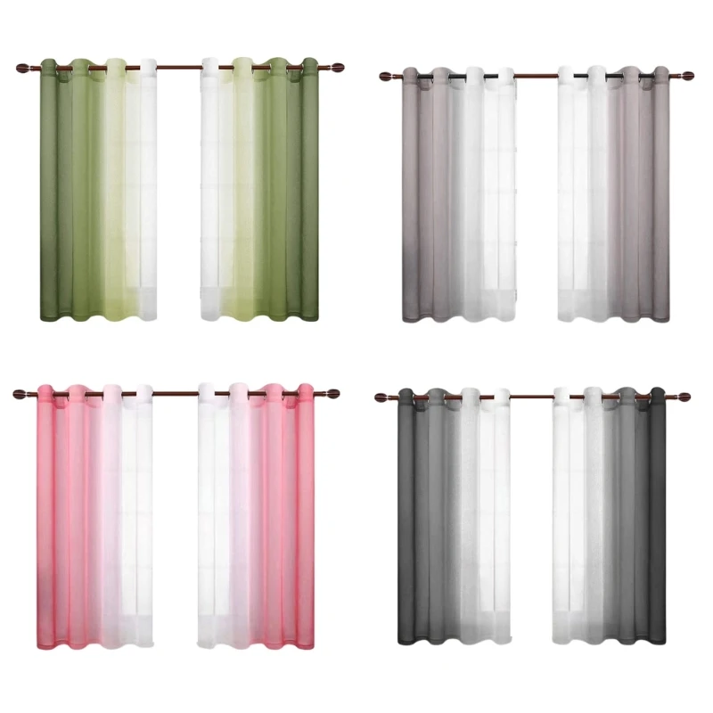 

Sheer Chiffons Curtains for Living Room Grommets Special Wrinkle Semi Sheer