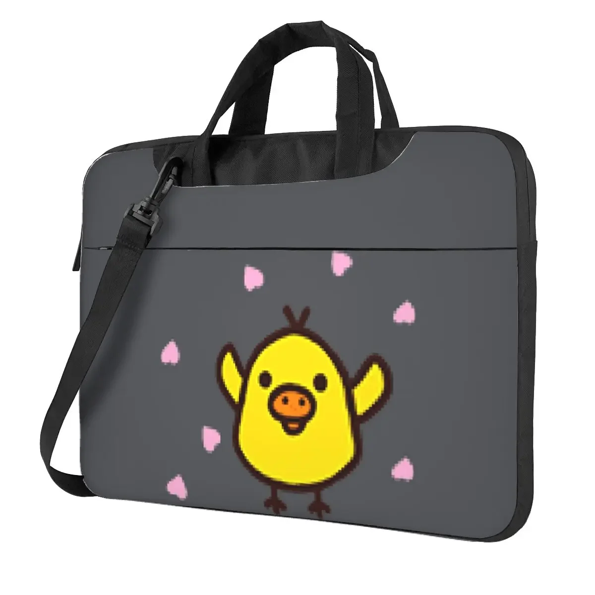 Lovely Kiiroitori Heart Pattern Kawaii Crossbody Laptop Bag Case Computer Bag Resistant Protective Notebook Pouch for Lenovo