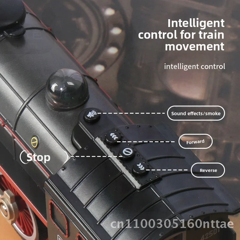 Fenming 621 Children's Electric Train Set Retro Steam Themed Track Model Toy for Boys Portable Gift Box Packaging Plastic