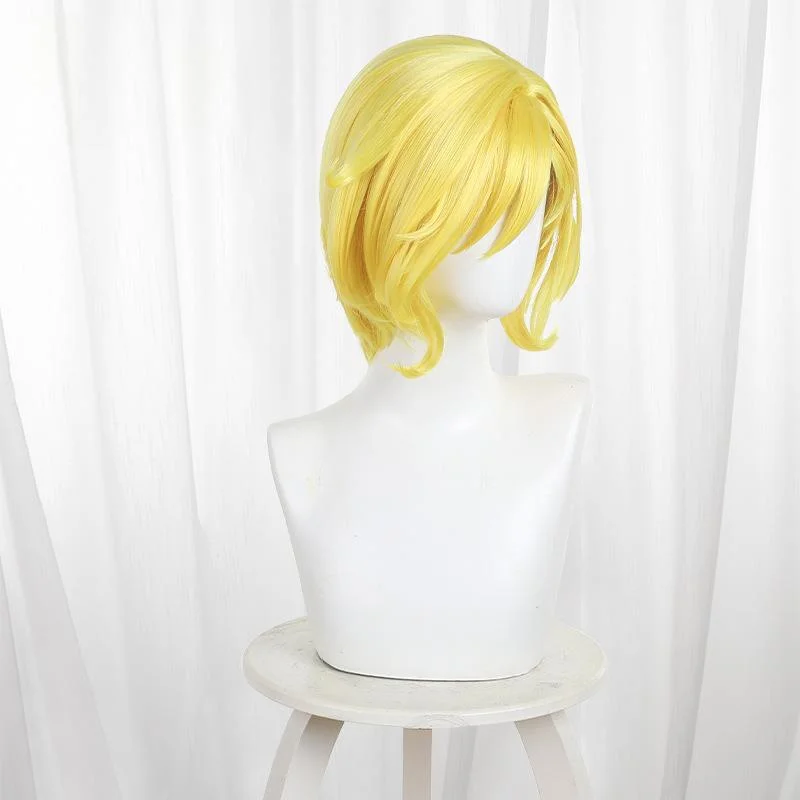 Gioco Anime GNOSIA Setus Parrucca Cosplay per donne adulte Capelli corti gialli dorati Parrucche sintetiche resistenti al calore Puntelli natalizi per feste di Halloween