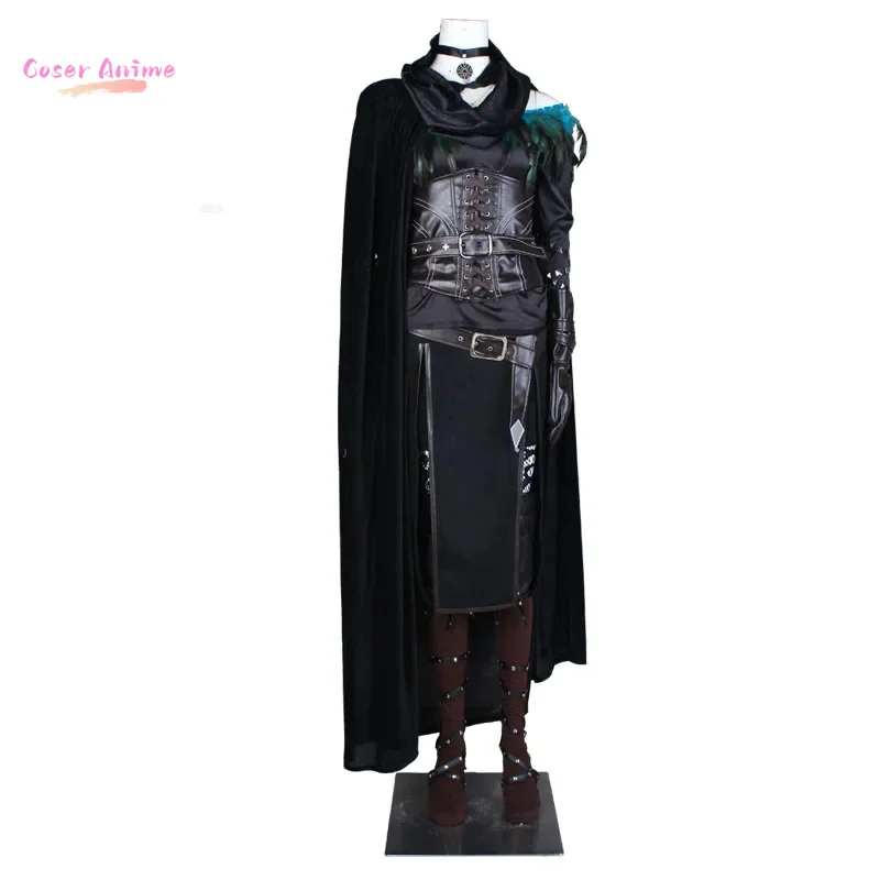 Witcher 3 Wild Hunt Cosplay Yennefer of Vengerberg زي عباءة المئزر قفازات حزام الخصر مجموعة كاملة زي حفلة الهالوين للنساء