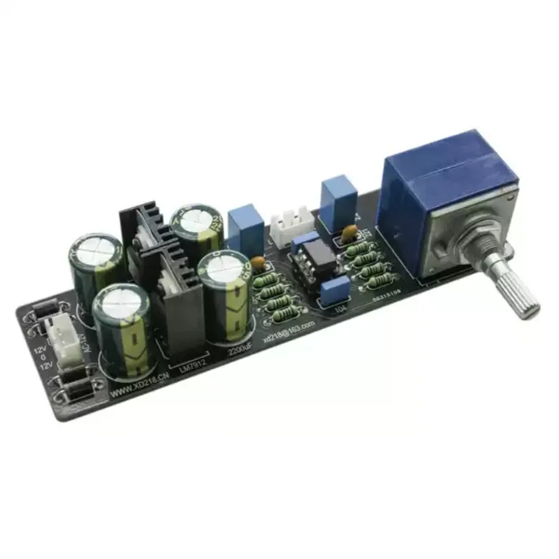 NE5532 front with volume adjustment amplifier plate