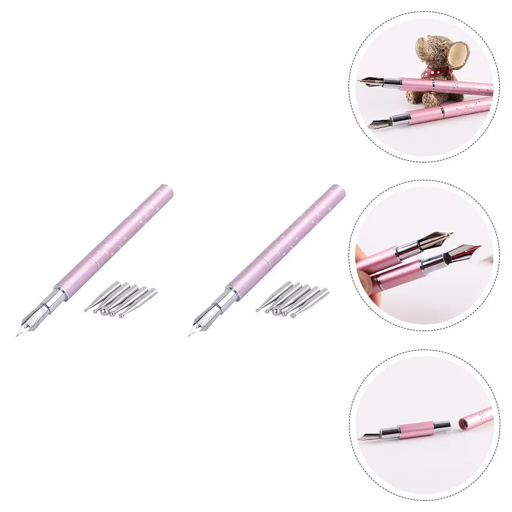 

2 набора многофункциональных ручек для маникюра, премиум-набор для нейл-арта, инструменты для рисования, незаменимый набор для маникюра, профессиональный комплект для рисования на ногтях