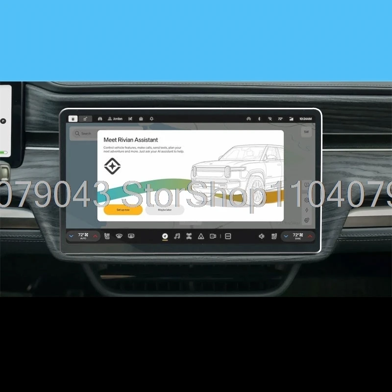 PET Screen protector For Rivian R1T/R1S 2022-2026 15.6inch Car Navigation Center Control Screen Anti -scratch Protection Film