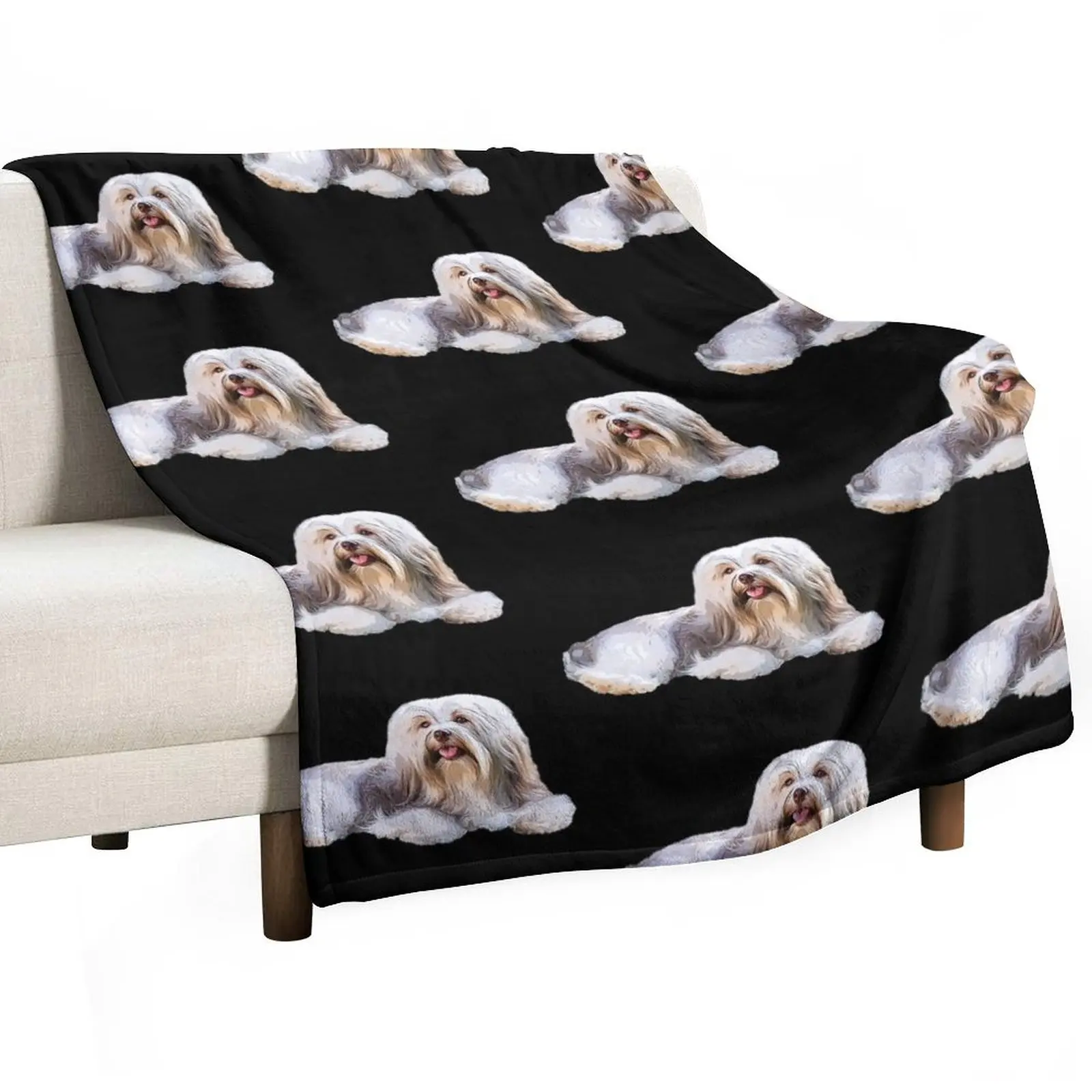 Havanese Dog Throw Blanket Loose Custom Blankets